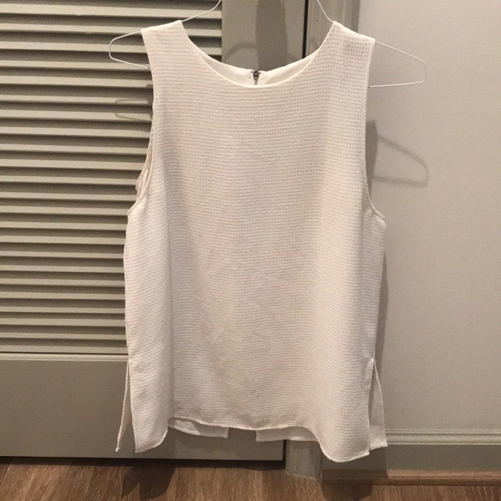 Textured White Blouse